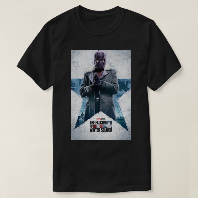 Camiseta Marvel O Falcão e o Barão Soldado de inverno (Frente do Design)