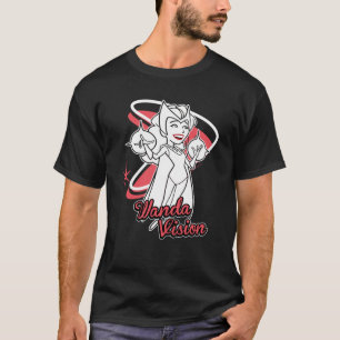 Camiseta Marvel WandaVision Scarlet Witch Retro Cartoon Sué