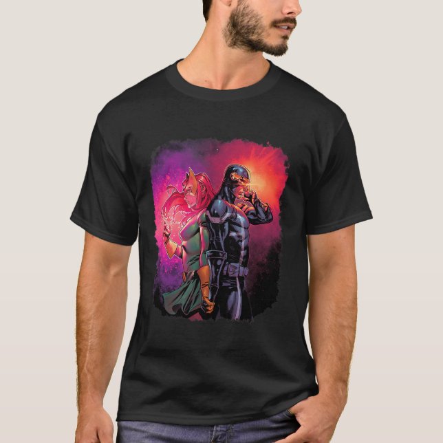 Camiseta Marvel X-men Ciclops & Jean Grey Variante Valen (Frente)