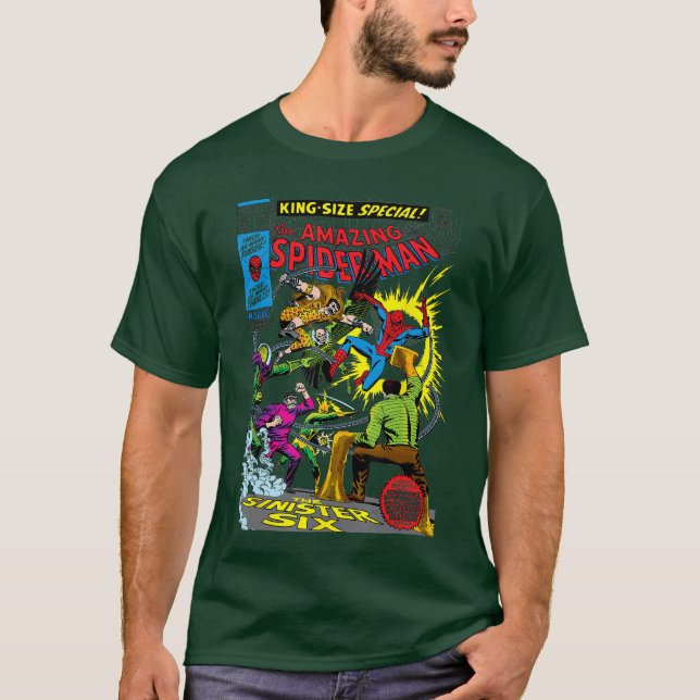 Camiseta Marvelhe Amazing SpiderMan Retro Comic Cover White (Frente)