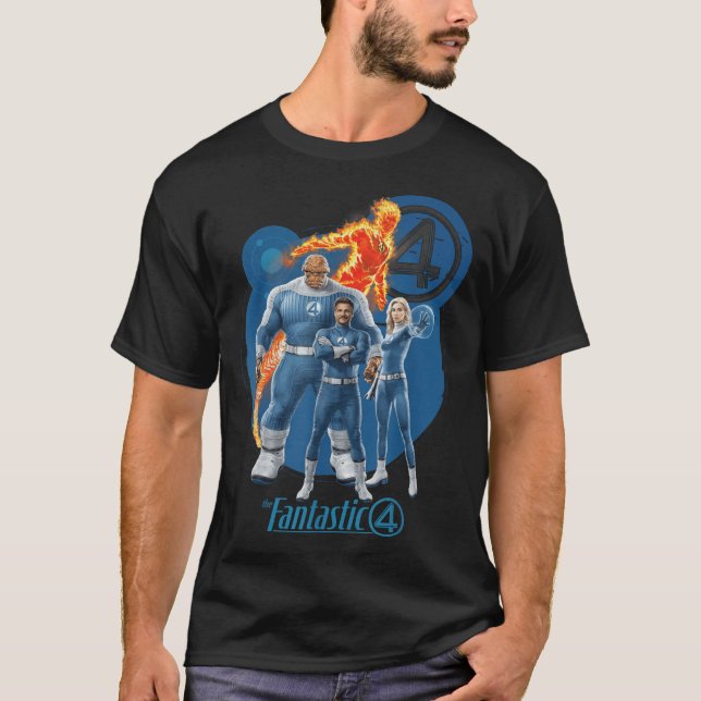 Camiseta Marvelhe Fantastic Four First Steps Heroic Family  (Frente)
