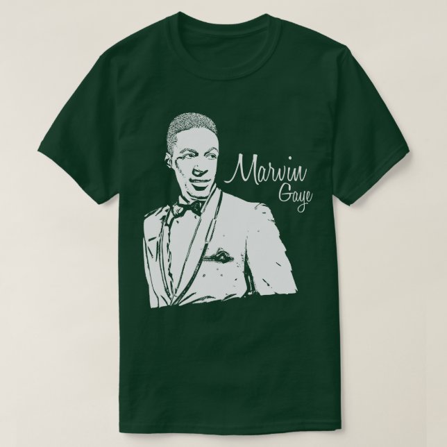 Camiseta Marvin gaye jovem White Vintage (Frente do Design)