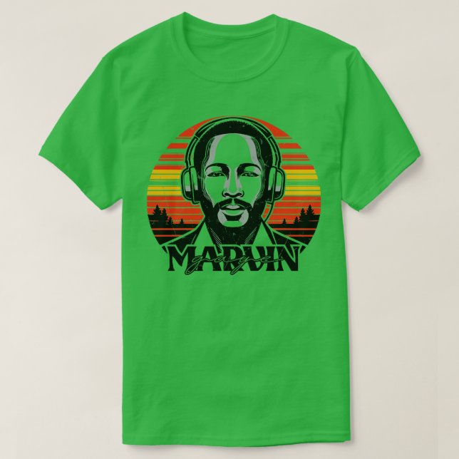 Camiseta Marvin Gaye Vintage Iconic Design (Frente do Design)