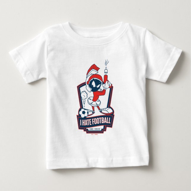 Camiseta MARVIN O MARCIANO™ "Eu Odeio Futebol" Gráfico (Frente)
