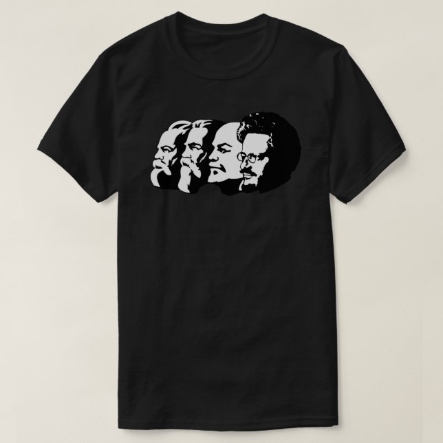 Camiseta Marx, Engels, Lenin, Trotsky Sticker (Frente do Design)