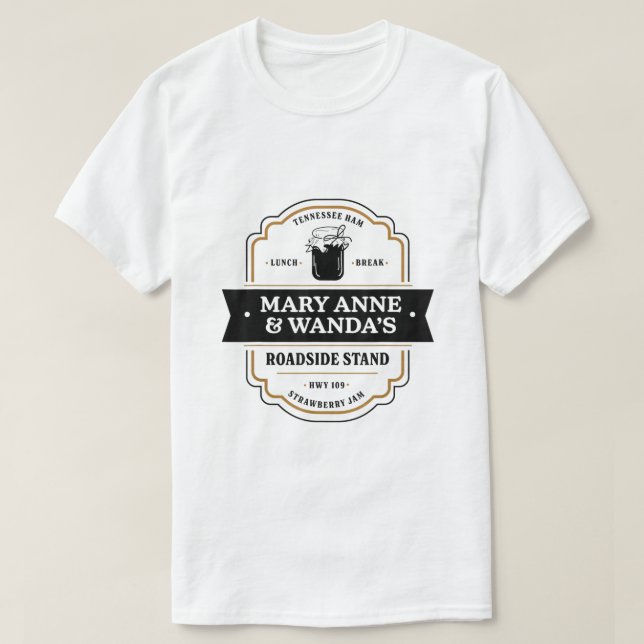 Camiseta Mary Anne and Wanda farmers market Tennessee ham  (Frente do Design)