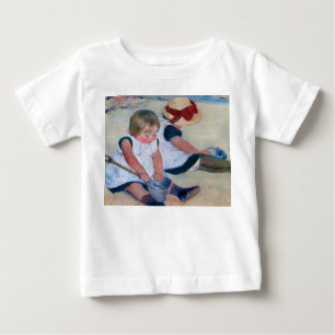 Camiseta Mary Cassatt Crianças Brincando na Praia 1884