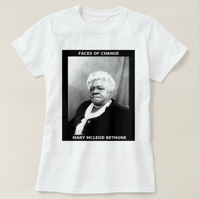 Camiseta Mary McLeod Bethune (Frente do Design)