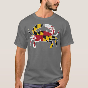 Camiseta Maryland Blue Crab Vintage Maryland Flag Pride