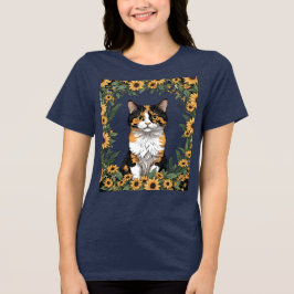 Camiseta Maryland Calico Cat E Black Eyed Susan Flowers 4