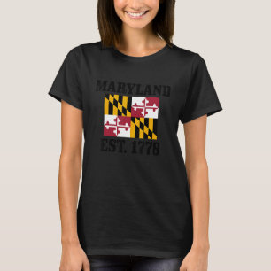 Camiseta Maryland Est 1778 Vintage Maryland Flag Pride