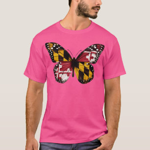 Camiseta Maryland Flag Butterfly Gift para Marylander De M
