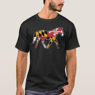 Camiseta Maryland Flag Horse Sticker