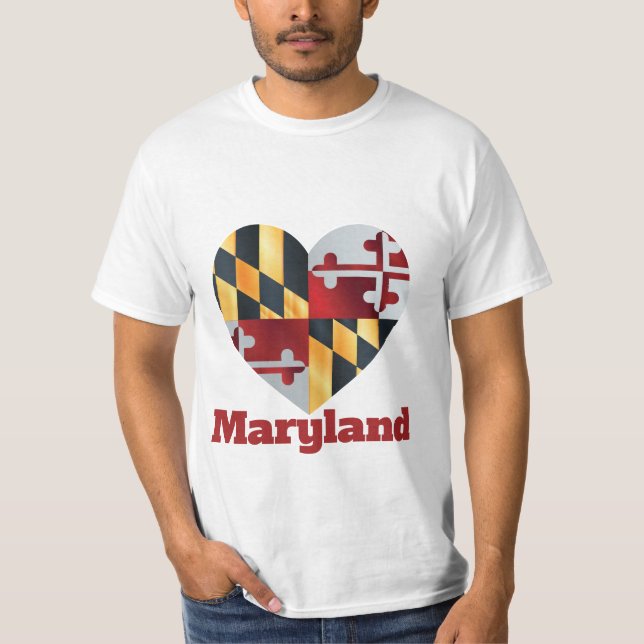 Camiseta Maryland Heart Flag (Frente)