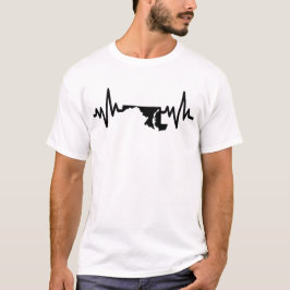 Camiseta Maryland heartbeat design unisex