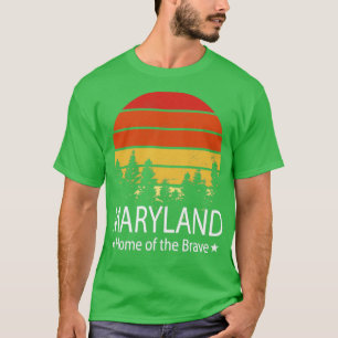 Camiseta Maryland Home do corajoso Estado de Maryland