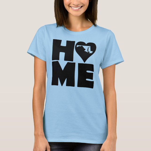 Camiseta Maryland Home Heart State Tees (Frente)