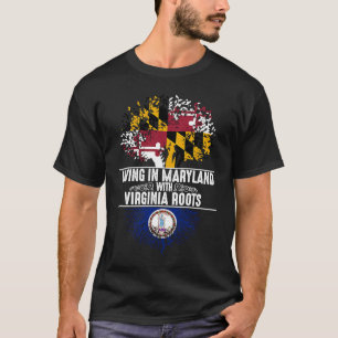 Camiseta Maryland Home Virginia Roots State Tree Flag Love