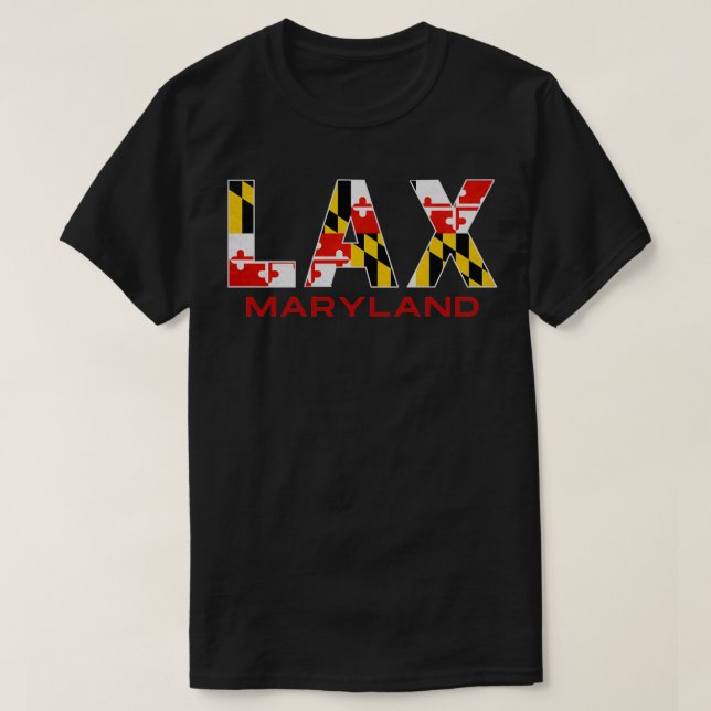 Camiseta Maryland Lacrosse Maryland Flag Lax MD Lax (Frente do Design)