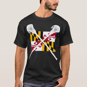 Camiseta Maryland Lacrosse Shirt Lax MD State Team Player F