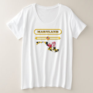 CAMISETA MARYLAND MAP, MARYLAND, USA. SAMER BRASIL