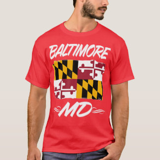 Camiseta Maryland Pride Love Baltimore Com Bandeira De Mary