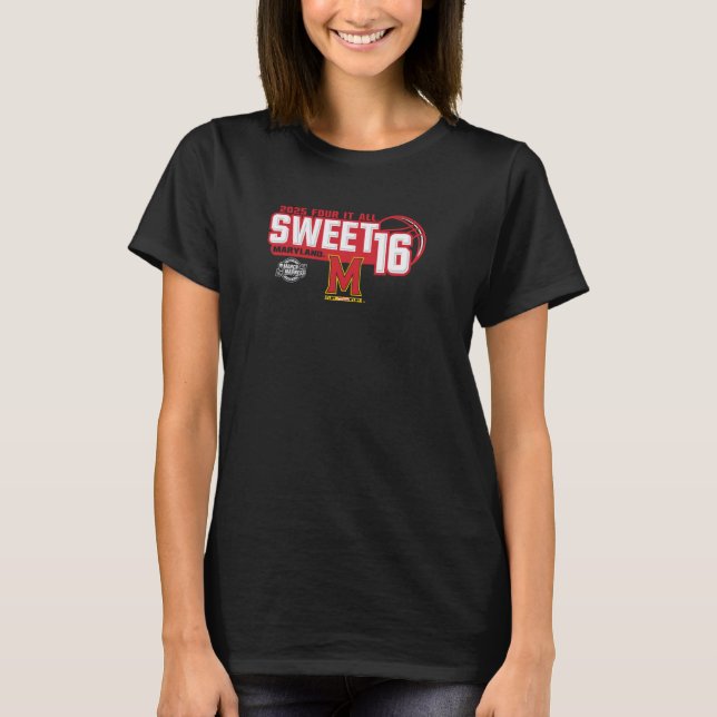 Camiseta Maryland Terrapins Sweet 16 2025 Women's March Mad (Frente)