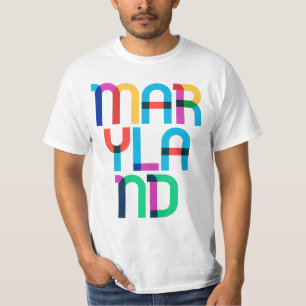 Camiseta Maryland Vintage Retro Pop Art 80s Rainbow