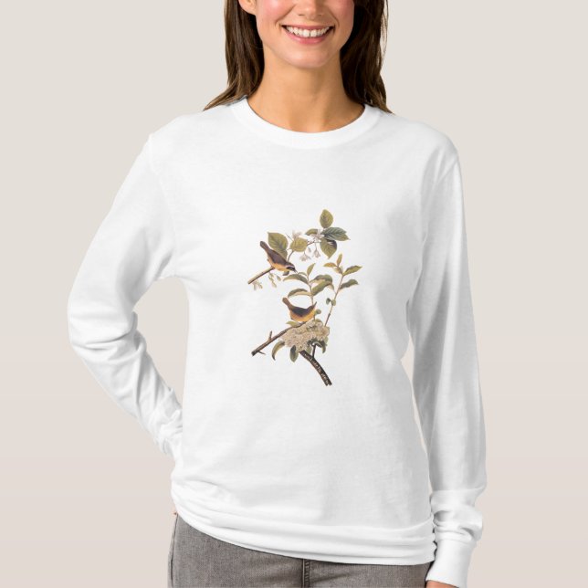 Camiseta Maryland Yellowthroat Audubon Birds em Olive Tree (Frente)