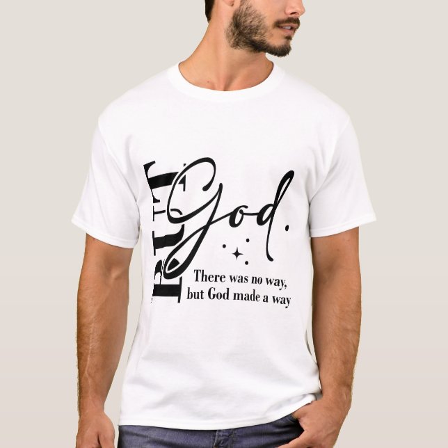 Camiseta Mas Deus | Cristão | Fé (Frente)