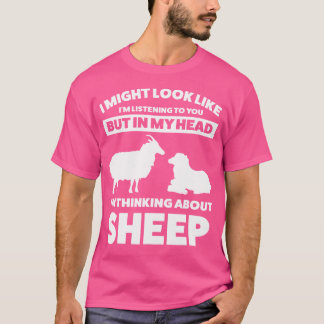 Camiseta Mas Na Minha Cabeça Estou Pensando Em Ovinos