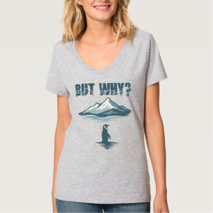 Camiseta Mas Por Que Pinguim, Pinguim Solitário