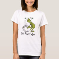 Mas Primeiro Café Grumpy Verde Desenho Animado Ama