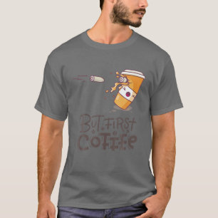 Camiseta Mas Primeiro Café Mistério Kawaii Espresso Coz