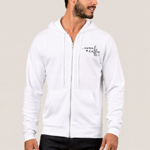 Camiseta Mas Primeiro Café Zip Hoodie para Amantes de Café