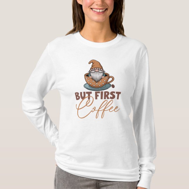 Camiseta Mas Primeiro Gnome Café  (Frente)