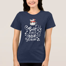 Camiseta Mas Primeiro Pinguim de Natal de Cacau Quente