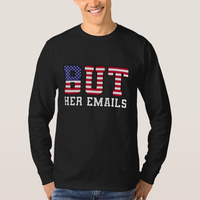 Camiseta Mas Seus E-Mails Com Óculos De Sol Apanham Mas Ela (Frente)
