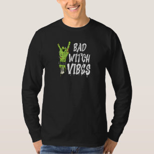 Camiseta Más Vibrações de Bruxa  Roupas de Halloween para M