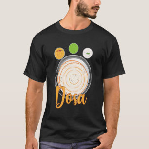 Camiseta Masala Dosa Idli Churtney Sobre Banana Leaf Indian