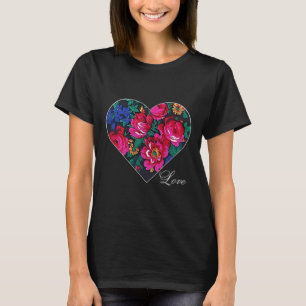 Camiseta Masani Scarf Floral Heart Love Native American