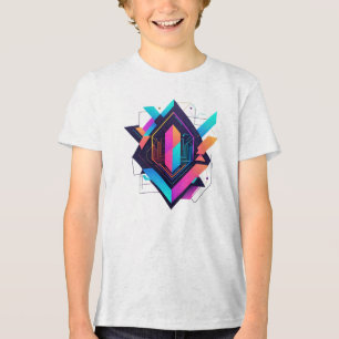 Camiseta Masc Juvenil Básica Abstrato Futurista-3