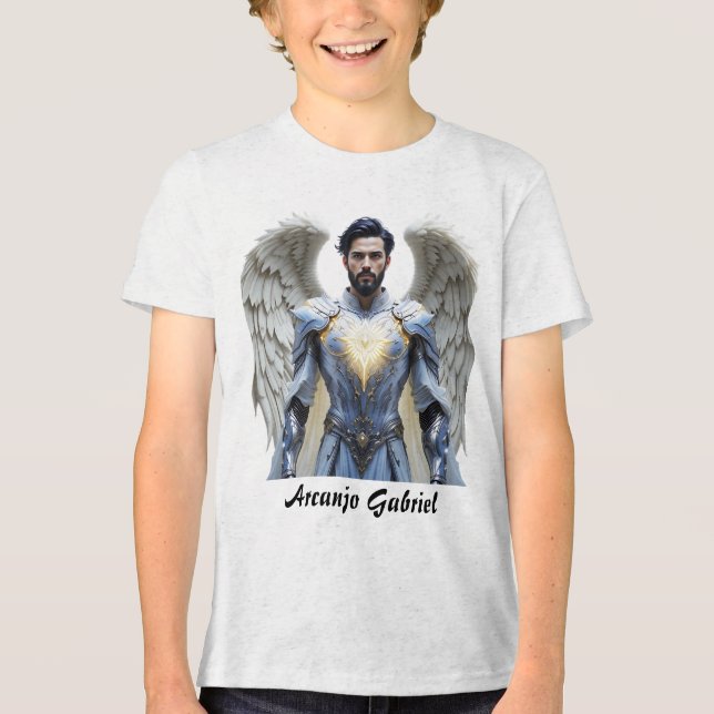Camiseta Masc Juvenil Básica Arcanjo Gabriel (Frente)