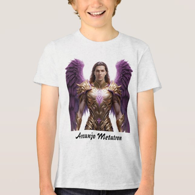 Camiseta Masc Juvenil Básica Arcanjo Metraton (Frente)