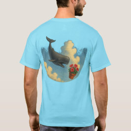 Camiseta Masc. Whale And Bowl Of Petunias - Back