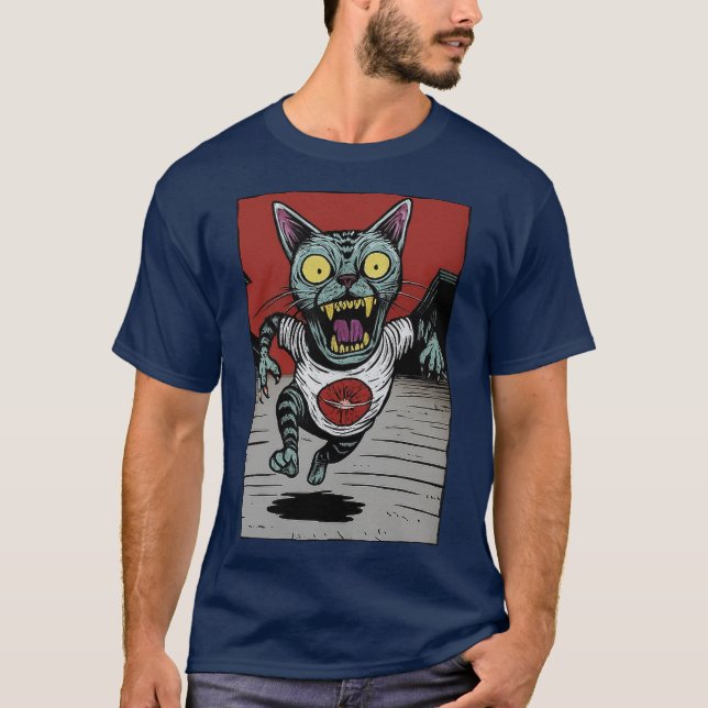 Camiseta Masc. Zombie Runner Cat - Front (Frente)
