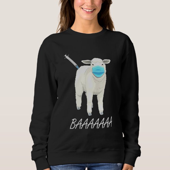 Camiseta Máscara Anti-Vacina Contra Ovinos Ou Ovinos (Frente)