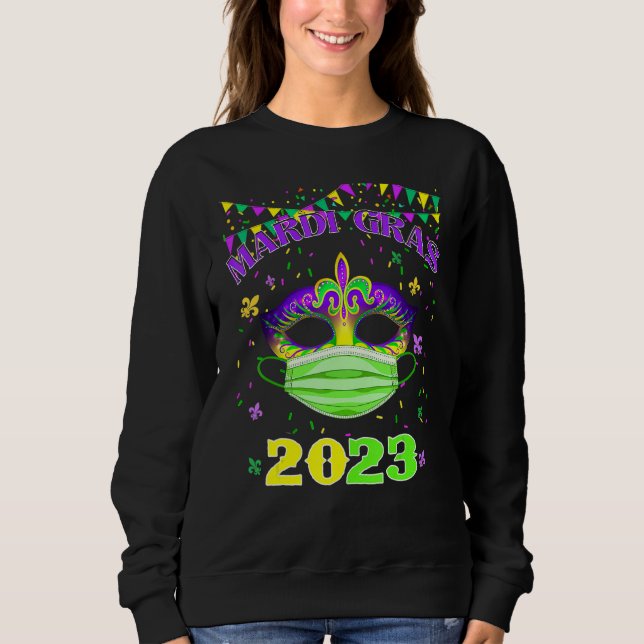 Camiseta Máscara Com Máscara Mardi Gras 2023 (Frente)