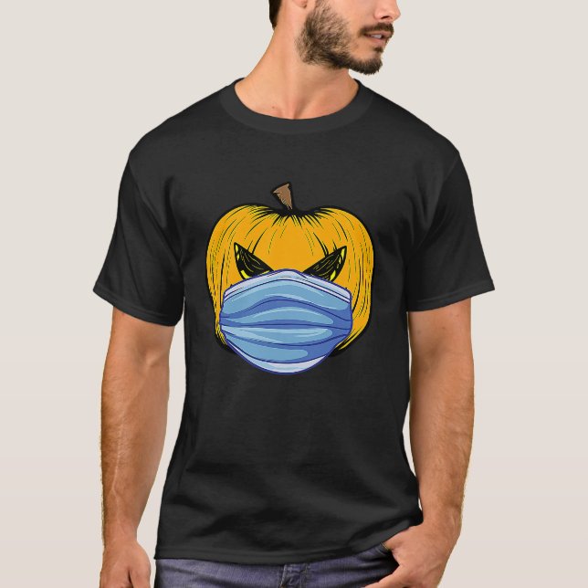 Camiseta Máscara de abóbora do Halloween Mau Jack OLa (Frente)