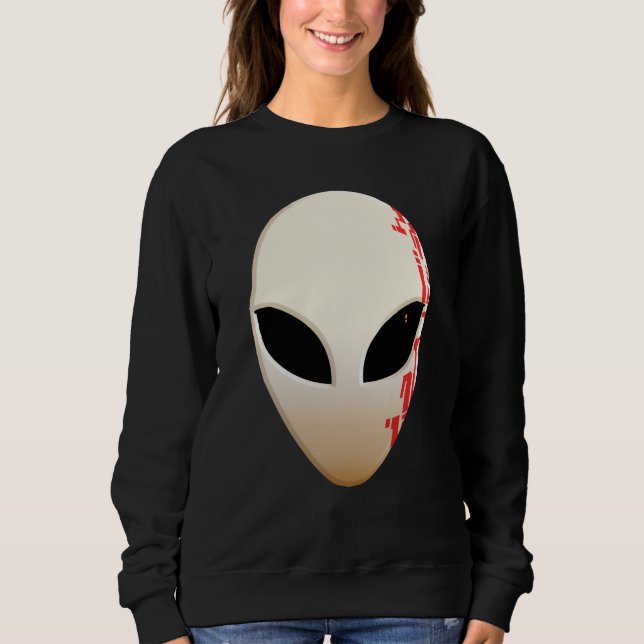 Camiseta Máscara de alienígena com marcações futurísticas (Frente)